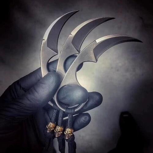 440C Steel Tactical Knife, Emergency Kerambit Set, Pocket, Fixed Blade, Camping , Outdoors Military Tool Gift