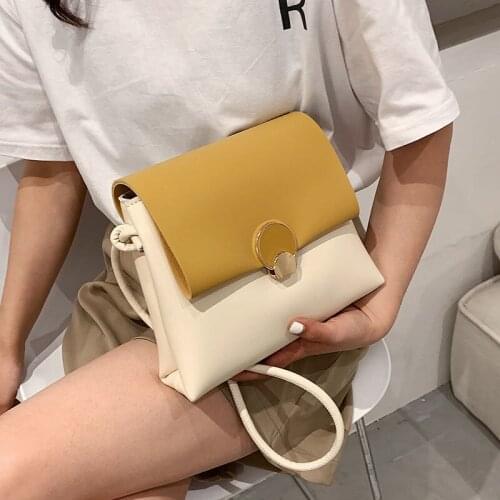 New 2021 Soft Leather Womens Messenger Bag Ladies High Quality Handbag Western Style Shoulder Bag Summer Small Body Cross Bag
