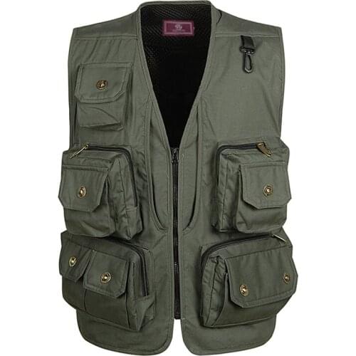 Men Casual Mesh Many Pockets Vest Summer Male Thin Liner Detachable Multi Pocket Sleeveless Jacket Waistcoat