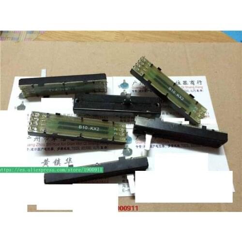 1pcs/lot 72MM mixer fader double potentiometer B10K internal wiring handle length 15MMC