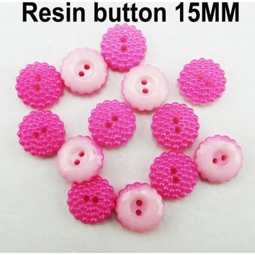 100PCS Carmine BALL Button Resin 15MM Garment Button Coat Boots Sewing Clothes Accessory R-990