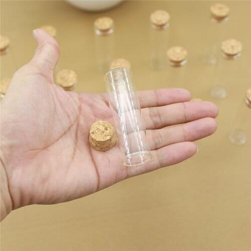 24pieces 22*70mm 15ml Corks Vial Glass Bottles Test Tube Stopper Mini Spice Bottles Container Small DIY Jars Tiny Bottles glass