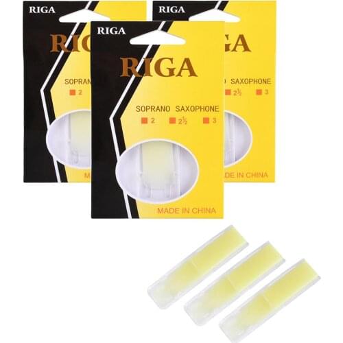3 Pcs/set Soprano Saxophone Resin Reed Strength 1.5, 2.0, 2.5 For Beginner Student