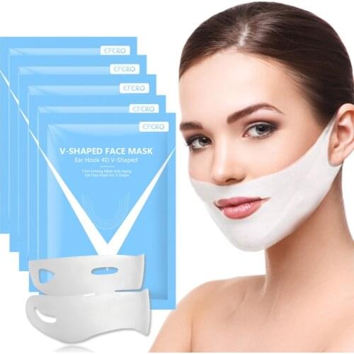 4D Ear Hook V-shaped Face Mask Chin Firming Slimming Gel Face Masks Lifting Face Mask Bandage Double Chin V Shape Face Mask