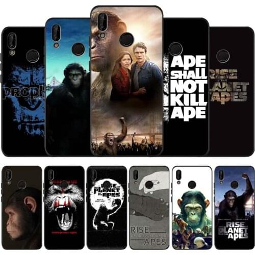 Rise of the Apes black soft Phone Case for huawei P40 P30 P20 P10 Pro lite P9 Lite nova 4E 6SE Psmart 2019 Y6 9 Prime
