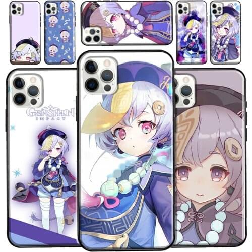Genshin Impact Qiqi Case For iPhone 12 Pro Max XS X XR Full Cover For iPhone 11 Pro Max 7 8 Plus 6S SE 2020