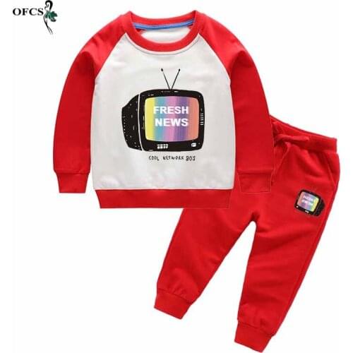 Children Tracksuit Kids Clothing Sets Baby Boys Girls Fashion Sports Suits Hoodies Sweatshirts+Pants Retail Jacket For 2Pcs Set