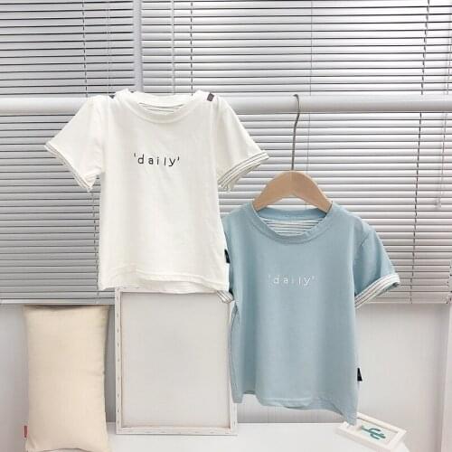 Baby Boys and Girls Cotton T Shirt Summer New Childrens Cotton Tee Shirt Clothes Kids Boys Short Sleeves Top Tees Girls Outwear