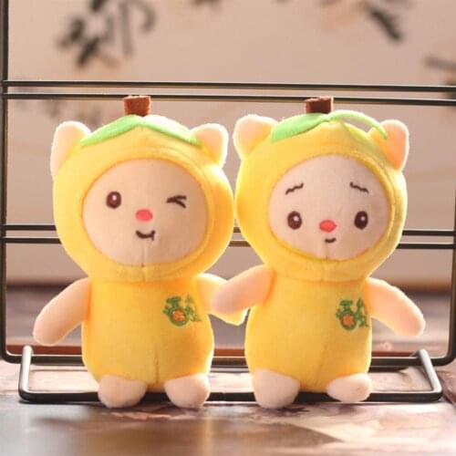 Interesting Plush Pendant Attractive Cute Skin-Friendly Multiple-Use Lightweight Women Girls Sweetheart Fruit Keychain for Gift