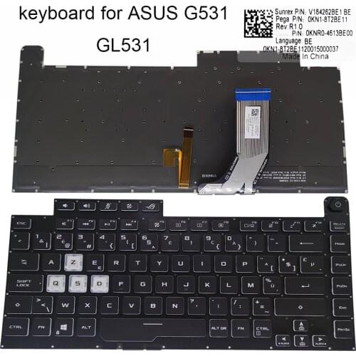 G513 Norway Belgium Laptop keyboard for ASUS ROG Strix G15 G513R G513QR G512 G531 New keyboards colourful RGB backlit V184262BE1
