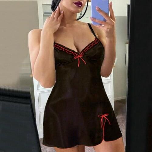 New One-Piece Women Ladies Sexy Valentine Lingerie Feminina Set Lace Babydoll Underwear Nightwear Sleepwear Plus Size Pajamas
