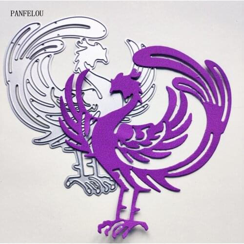 PANFELOU peacock phoenix Scrapbooking DIY album Easter wedding cards paper die metal craft stencils punch cuts dies cutting