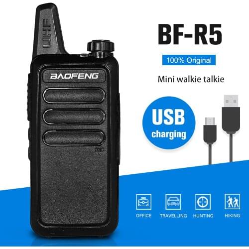 New Version Baofeng R5 Mini Wiress Walkie Talkie UHF 400-470MHz Handheld Two Way Radio Station Communicator Transceiver BF-R5