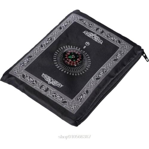 Portable Waterproof Muslim Prayer Mat Rug With Compass Vintage Pattern Islamic Eid Decoration Gift N09 20 Dropshipping