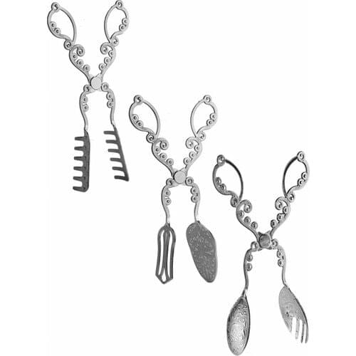 QueenS Kitchen Three Pcs Tarnish Zinc Alloy Lux Service Set