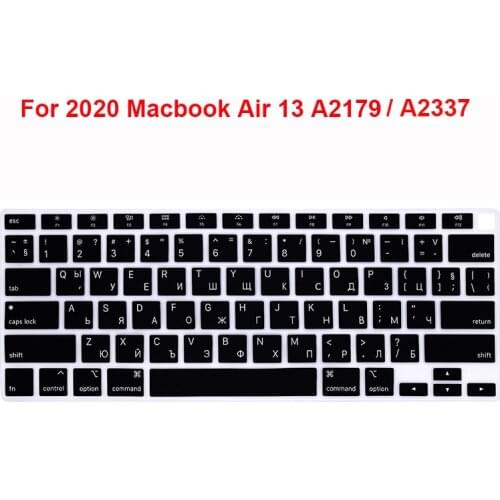 Russian language US layout Silicone keyboard protector for 2020 Macbook Air 13 A2179 A2337 keyboard cover
