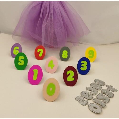 Embossing And Cutting TemplatesMetal Die Stamps And Dies Arabic Numerals Card Making Supplies Handicrafts Diy Craft Punch