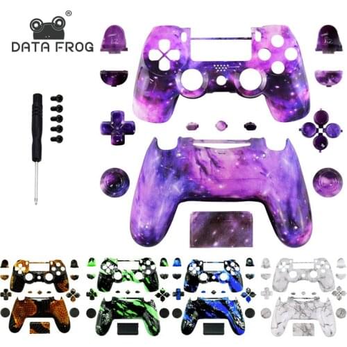 Data Frog Replacement Full Shell For PlayStation 4 Slim Buttons Mod Kit Matte Controller Custom Cover Case Housing For PS4 Slim