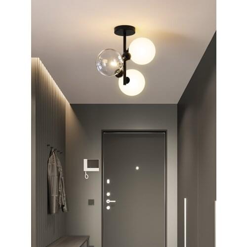 Modern Nordic LED Chandelier Ceiling For Living Room Restaurant Aisle Balcony Hanging Lights G9 Glass Ball Fixtures AC90V - 260V