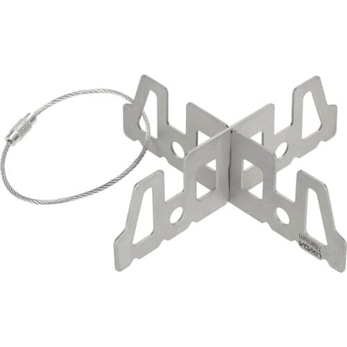 Lixada Outdoor Alcohol Stove Rack Titanium Camping Stove Rack Cross Stand Mini Portable Alcohol Stove Cross Stand Rack Support