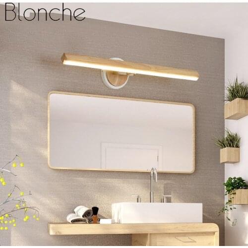 LED Wooden Wall Lamp for Bedroom Modern Mirror Lamp Bedside Lamp Wall Hanging Reading Lamp Study Restaurant Lighting Lamp