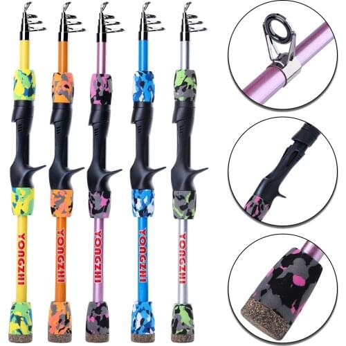 Sougayilang 1.5m Portable Telescopic Fishing Pole 5 Color for Carp Casting Rod Tackle Tools for Boys Girls Beginner and Adults