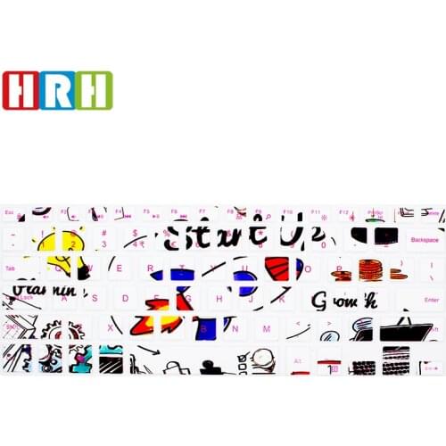 HRH Stylish Design Ultra-thin Durable English Silicone Laptop Keyboard Skin Cover for Dell 7000 VOSTRO13-5370