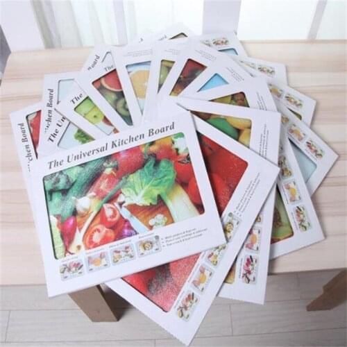 Wholesale 35*25CM Universal kithen board Tempered glass chopping block Vegetable fruit cutting board