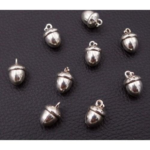 Acorn Charm, Acorn Pendants, Acorn Connectors, 3D Acorn Charms, Nature Charms, Fruit Charms, Nature Charms, A150 10pcs