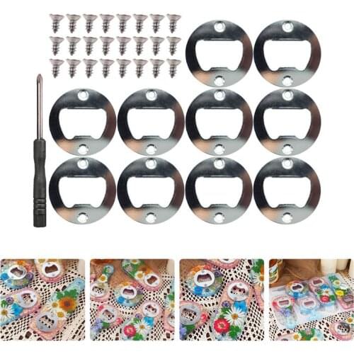 1 Set of 35 Pcs Beer Bottle Opener Making Tool Inserts Kit With Wrench Spanner Screw Beer Wrench Bottle Opener Accessories