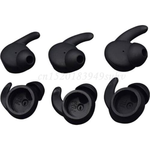 3 Pairs Earbuds Cover In-Ear Tips Soft Silicone Skin Earpiece Ear Hook Buds Replacement for Huawei Honor AM61 Sports Headset