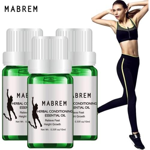 3PCS MABREM Herbal Essential Oil Conditioning Body Grow Taller Increase Height Soothing Foot Promote Bone Growth Massage Oil