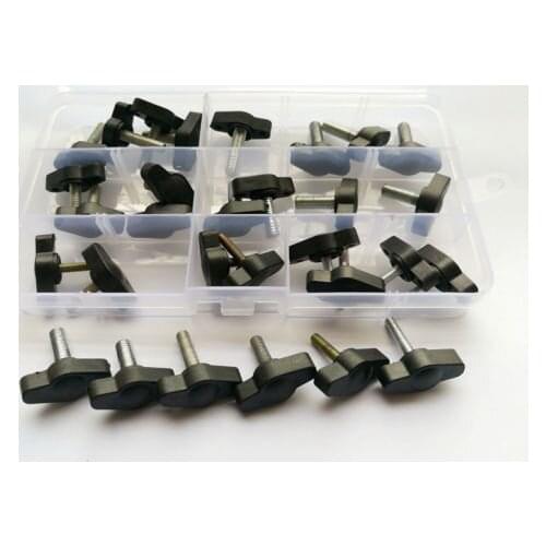 30pcs M4 M5 M6 One Font Plastic Head Screws Handle Twist Tighten Adjust Bolts Top Quality
