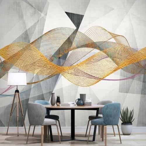 Custom 3D wallpaper mural Nordic modern geometric abstract lines living room background wall luxury decoration wallpaper