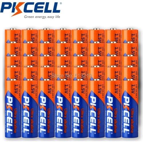 48Pcs PKCELL AA 1.5v battery E91 AM3 MN1500 LR6 Alkaline Batteries as replace R6P For electric toys camera flash razors