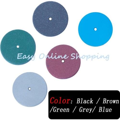 5 colors Assorted Dental Lab Polishing Wheels Burs Silicone Polishers - 100pcs