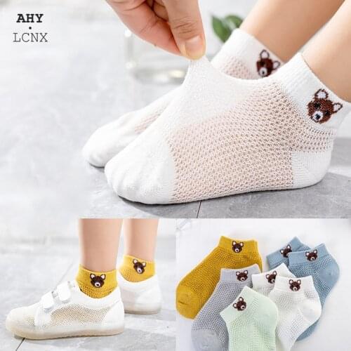 5 Pairs/Lot 0-12 Years Summer Thin Mesh Baby Socks For Girls Boys Cute Animal Childrens Thin Sock Babies Socks For Children