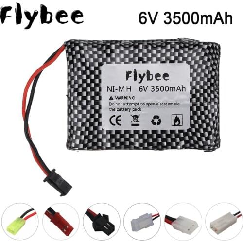6v 3500mAh NiMH Battery For RC toys Cars Tanks Trucks Robots Boats Guns Battery AA 6v 3000mah Batteries Pack JST/SM/Tamiya/EL-2P