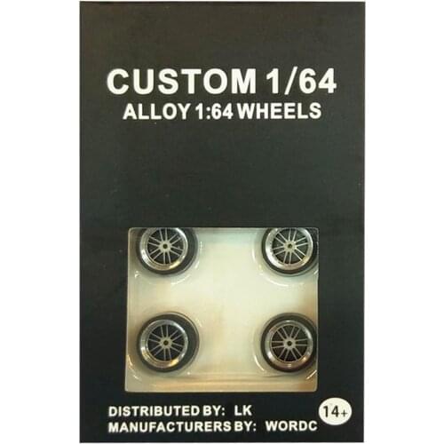 Car Wheels Tire Modified Vehicle Alloy Car Refit Wheels Collectible One Cars Children For 1/64 Set Toys Suitable Cars Wheel I6G5