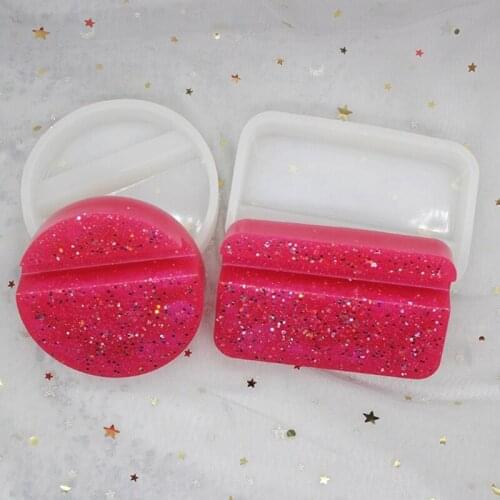 U90E Crystal Epoxy Resin Mold Phone Holder Cellphone Bracket Casting Silicone Mould DIY Crafts Decoration Making Tools
