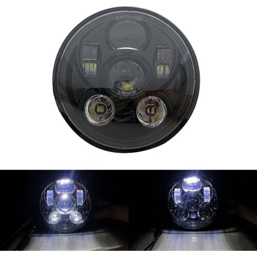 2PCS 5.75"Inch Motorcycle LED Projector Headlight High/Low Beam Headlamp for Harley Sportster Dyna XL 883C 1200C FXD Headlamp FX