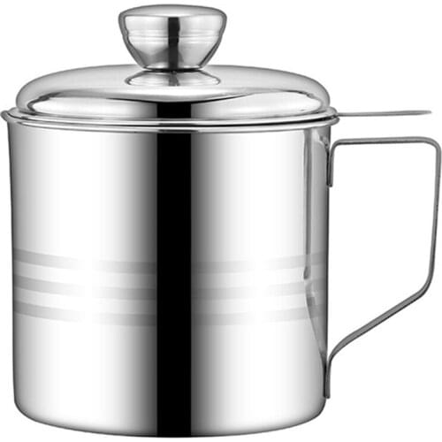 Best Oil Strainer Pot Stainless Steel Container Jug Storage Can with Filter Leakproof Cooking Oil Pot Dispenser Kitchen Tools
