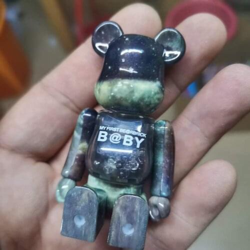 Bearbrick Mini 7CM Van Gogh Bear Building Block Bear Water Ripple Doll Action Figure 100