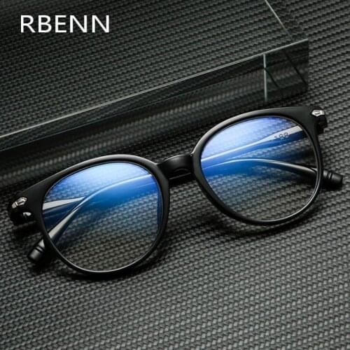 RBENN 2019 New Women Glasses Frame Men Blue Light Blocking Eyewear Round Clear Lens Glasses Optical Spectacle Frame UV400