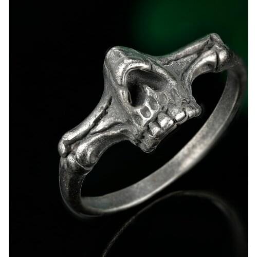 Cool Stuff Vintage 316L Stainless Steel Cool Skull Mens Smart Ring Punk Rock Bearded Biker Jewelry Christmas Accessories