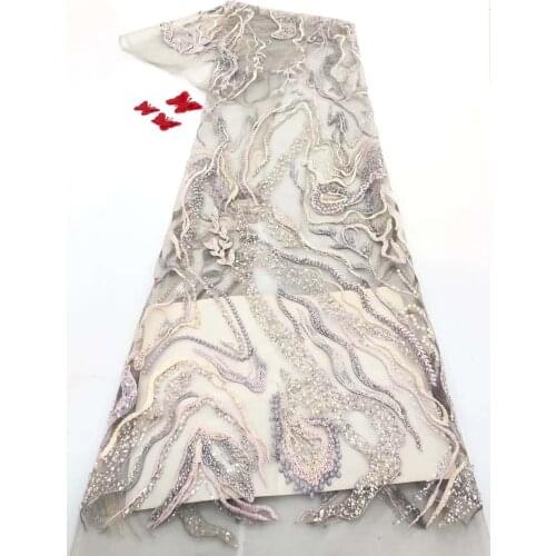 Nigeria Lace Fabric African Handmade Lace Fabric Bride 2020 High Quality French Tulle Lace Fabric Party FJ39281