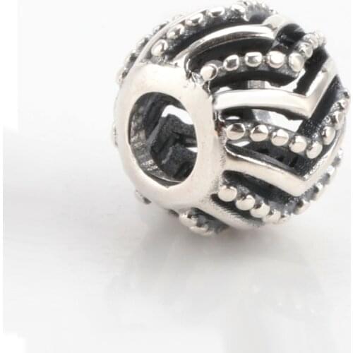 Bewill Authentic 925 Silver Hollow Classic Wish Oxidation Black Bead Fit Original Charms Bracelet Necklace Pendant