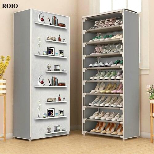 Multilayer Nonwoven Fabric Shoe Rack Detachable Shoe Cabinet Space-saving Stand Holder Dustoroof Shoe Organizer Shoes Shelf