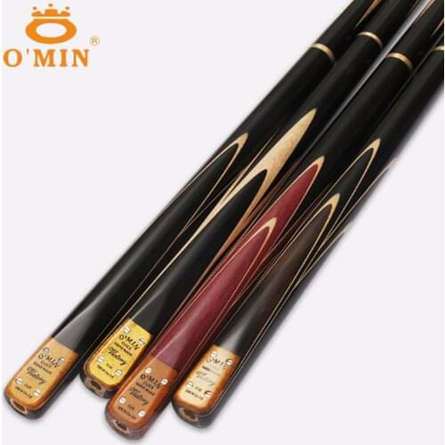 O'Min Victory 3/4 Jointed Snooker Cues Sticks With 3 4 Snooker Cue Case Set 9.8mm Tips China