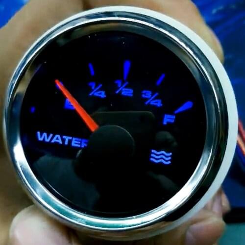 Marine Boat Carvanas Electric Water Tank Level Gauge Meter 9-32V 52mm/2